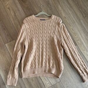 Polo by Ralph Lauren Men's Cable Knit Crewneck Sweater - Camel